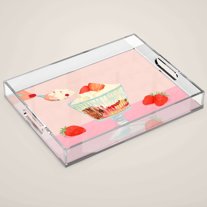 Strawberry Ice Cream Acrylic Tray Gallery Image 1