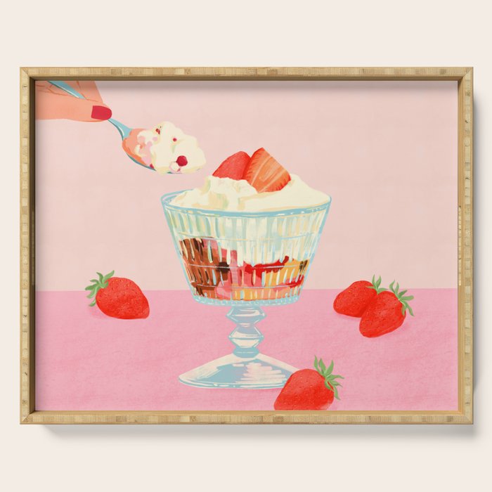 Strawberry Ice Cream Serving Tray Gallery Image 1