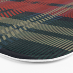 Navy Blue Red Classic Plaid Bath Mat Gallery Image 3