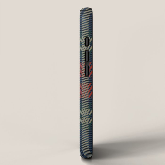 Navy Blue Red Classic Plaid iPhone Case Gallery Image 2