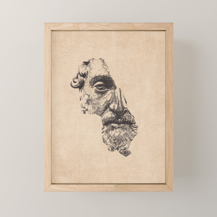 MARCUS AURELIUS ANTONINUS AUGUSTUS / Pencil Mini Art Print Gallery Image 1