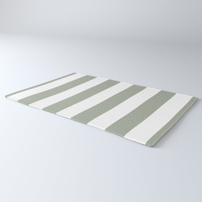 Desert Sage Grey Green Circus Tent Stripe Rug Gallery Image 3