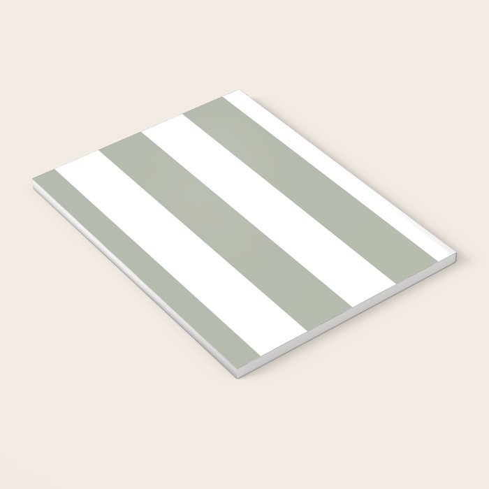 Desert Sage Grey Green Circus Tent Stripe Notebook Gallery Image 3