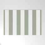 Desert Sage Grey Green Circus Tent Stripe Welcome Mat Gallery Image 1