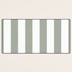 Desert Sage Grey Green Circus Tent Stripe Desk Mat Gallery Image 3