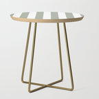 Desert Sage Grey Green Circus Tent Stripe Side Table Gallery Image 1