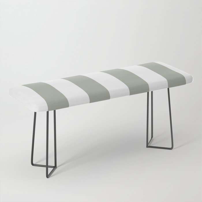 Desert Sage Grey Green Circus Tent Stripe Bench Gallery Image 1