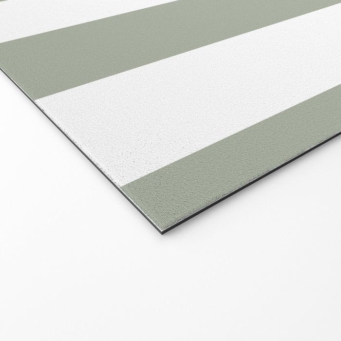 Desert Sage Grey Green Circus Tent Stripe Welcome Mat Gallery Image 2