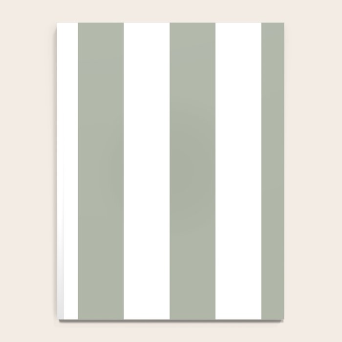 Desert Sage Grey Green Circus Tent Stripe Notebook Gallery Image 4
