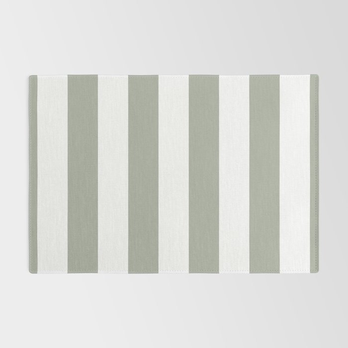 Desert Sage Grey Green Circus Tent Stripe Rug Gallery Image 2