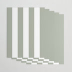 Desert Sage Grey Green Circus Tent Stripe Wrapping Paper Gallery Image 3