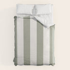 Desert Sage Grey Green Circus Tent Stripe Duvet Cover Gallery Image 6