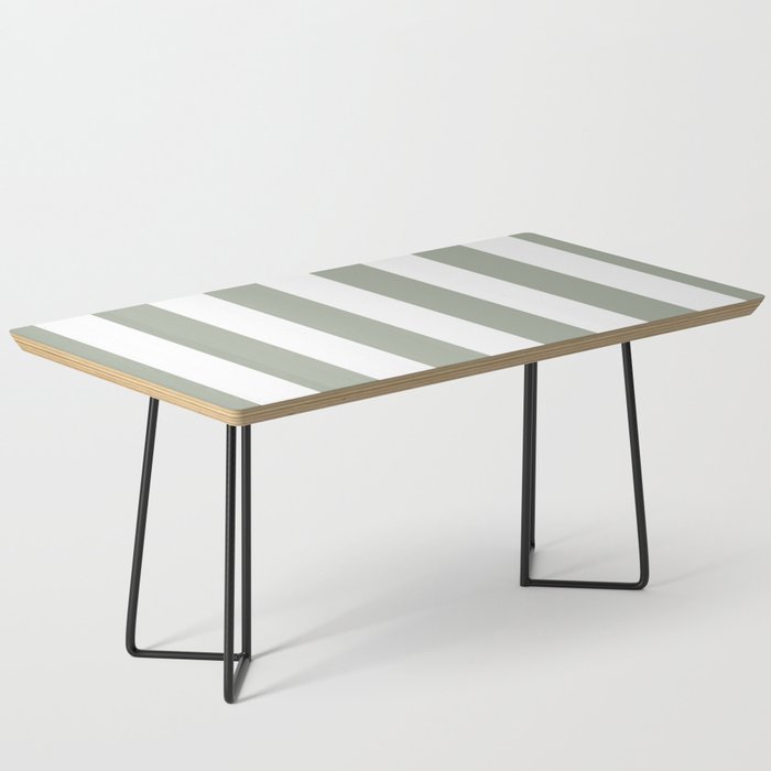 Desert Sage Grey Green Circus Tent Stripe Coffee Table Gallery Image 1