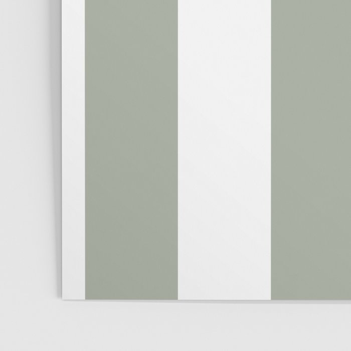 Desert Sage Grey Green Circus Tent Stripe Poster Gallery Image 3