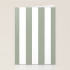 Desert Sage Grey Green Circus Tent Stripe Stationery Card Gallery Image 2