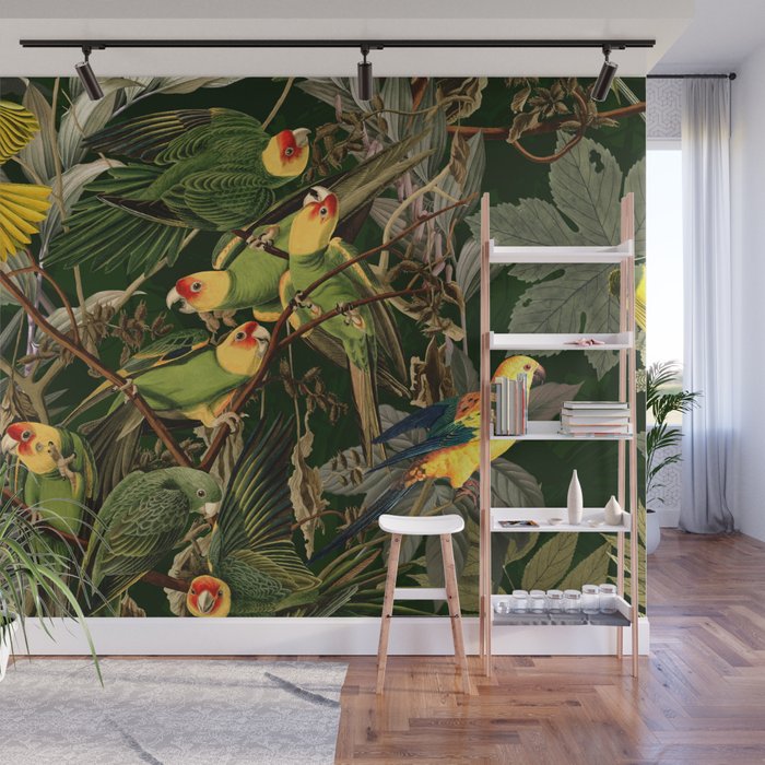 Floral and Birds XXXVI Wall Mural Gallery Image 1