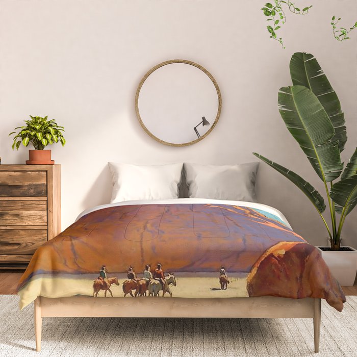 âSunset Canyon de Chellyâ by Edgar Payne Comforter Gallery Image 3