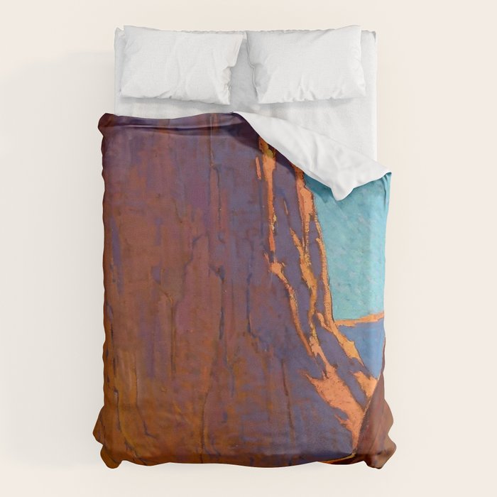 âSunset Canyon de Chellyâ by Edgar Payne Duvet Cover Gallery Image 6