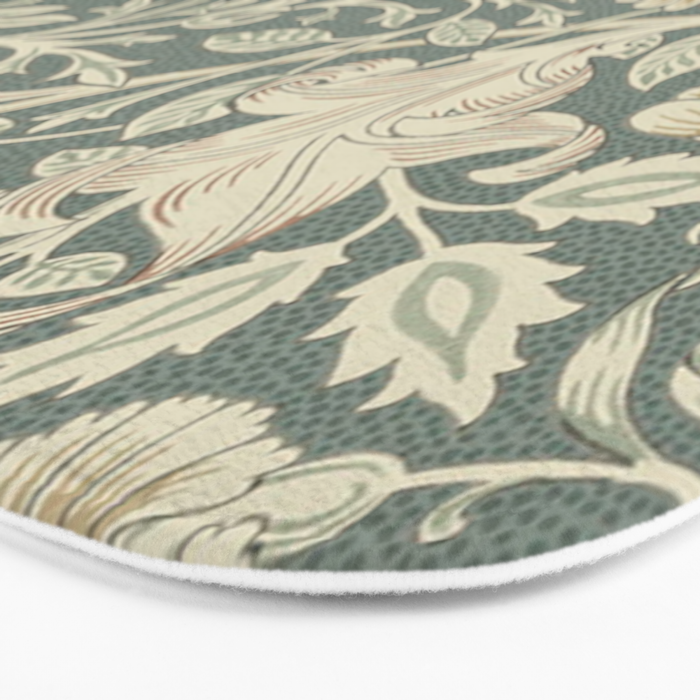 William Morris Vintage Double Bough Orkney Sage Bath Mat Gallery Image 3