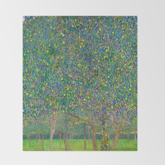 Gustav Klimt "Pear tree" Throw Blanket Gallery Image 2