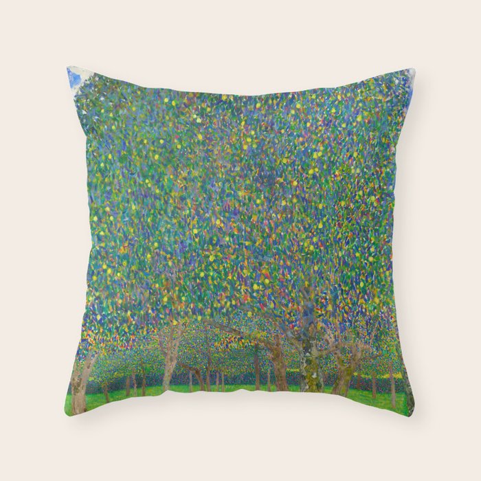 Gustav Klimt "Pear tree" Throw Pillow Gallery Image 1