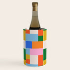 Colorful geometric patchwork mosaic pattern Wine Chiller Gallery Image 1