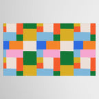 Colorful geometric patchwork mosaic pattern Tablecloth Gallery Image 2