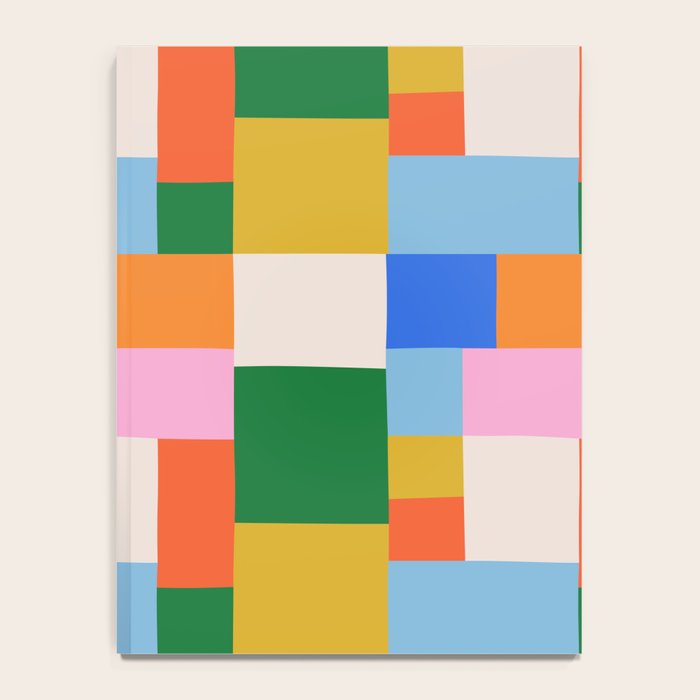 Colorful geometric patchwork mosaic pattern Notebook Gallery Image 4