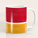 Burnt Red Yellow Ochre Mid Century Modern Abstract Minimalist Rothko Color Field Squares Coffee Mug Gallery Image 1