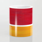 Burnt Red Yellow Ochre Mid Century Modern Abstract Minimalist Rothko Color Field Squares Coffee Mug Gallery Image 4