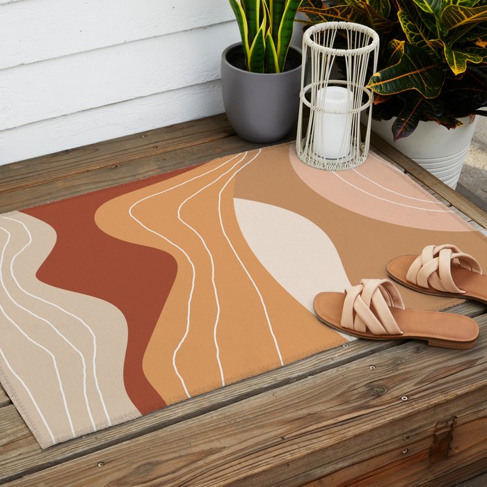 Abstract Desert Outdoor Rug Gallery Image 2