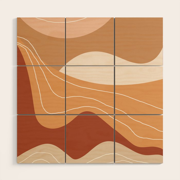 Abstract Desert Wood Wall Art Gallery Image 1