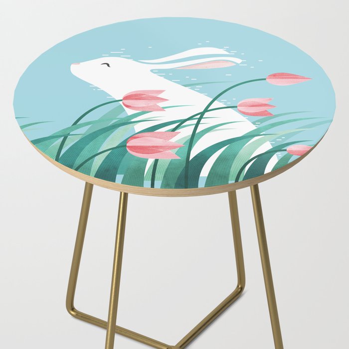 Rabbit Resting, Sky Blue Version Side Table Gallery Image 2