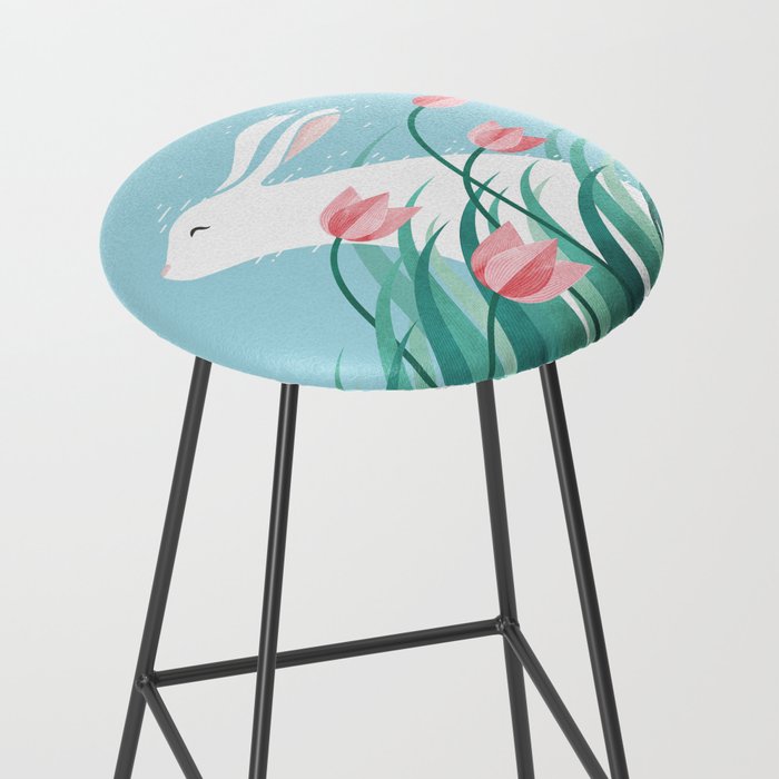 Rabbit Resting, Sky Blue Version Stool Gallery Image 2