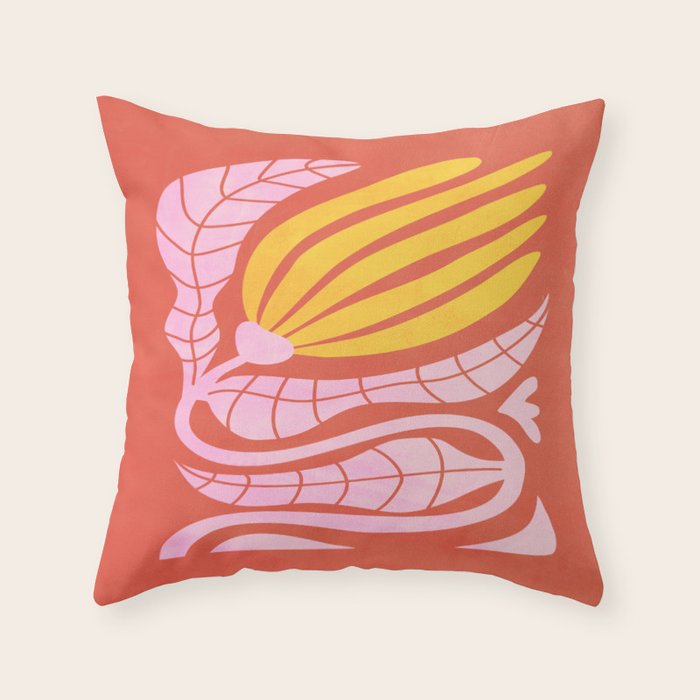 Sunglow & Cotton Candy: Les Fleurs | Flower Market Color Series 05 Throw Pillow Gallery Image 6