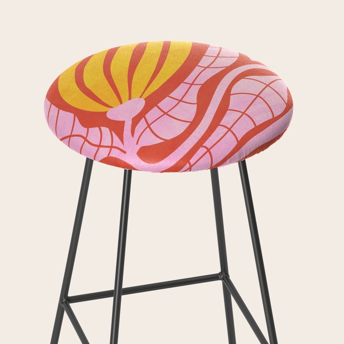 Sunglow & Cotton Candy: Les Fleurs | Flower Market Color Series 05 Stool Gallery Image 2