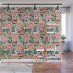 Red foxes in the rose bushes 24 Wall Mural Gallery Image 1