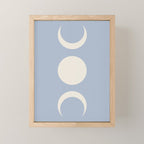 Moon Minimalism - Blue Mini Art Print Gallery Image 1