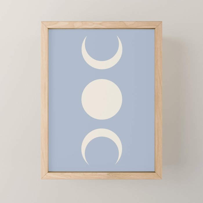 Moon Minimalism - Blue Mini Art Print Gallery Image 1