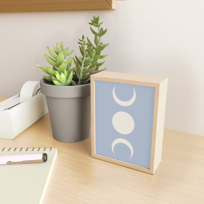 Moon Minimalism - Blue Mini Art Print Gallery Image 2