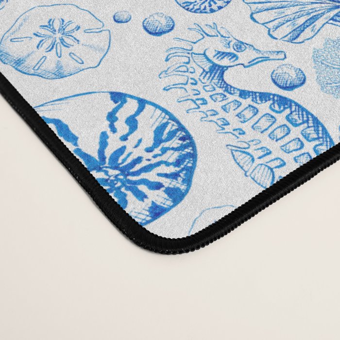 Mermaid Toile - Blue Desk Mat Gallery Image 4