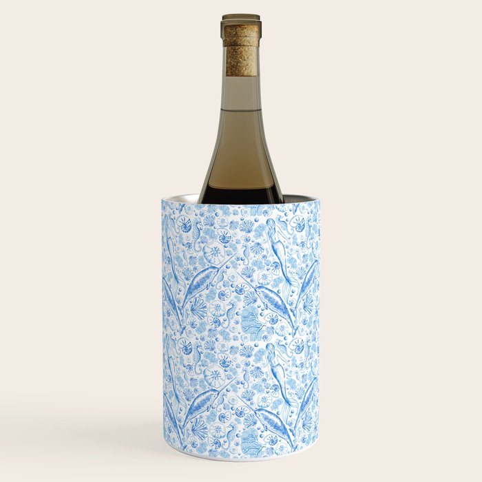 Mermaid Toile - Blue Wine Chiller Gallery Image 1