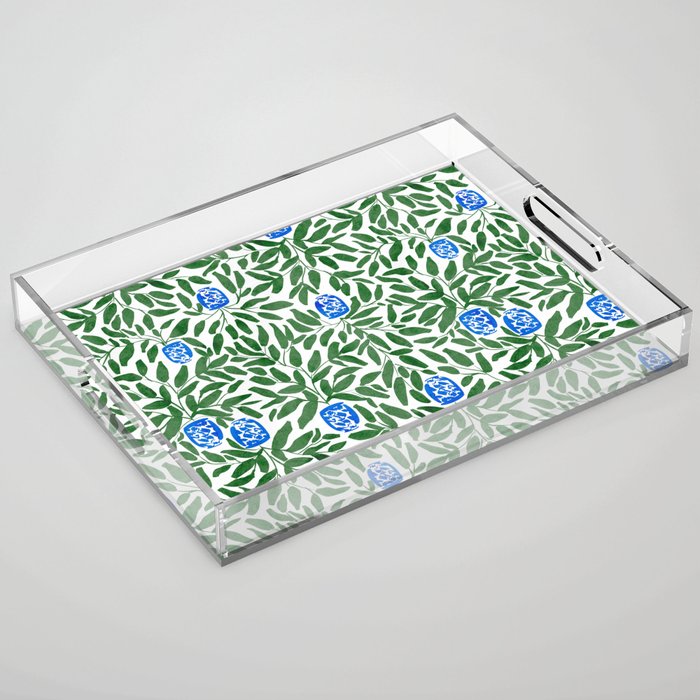 Chinoiserie Garden Acrylic Tray Gallery Image 1