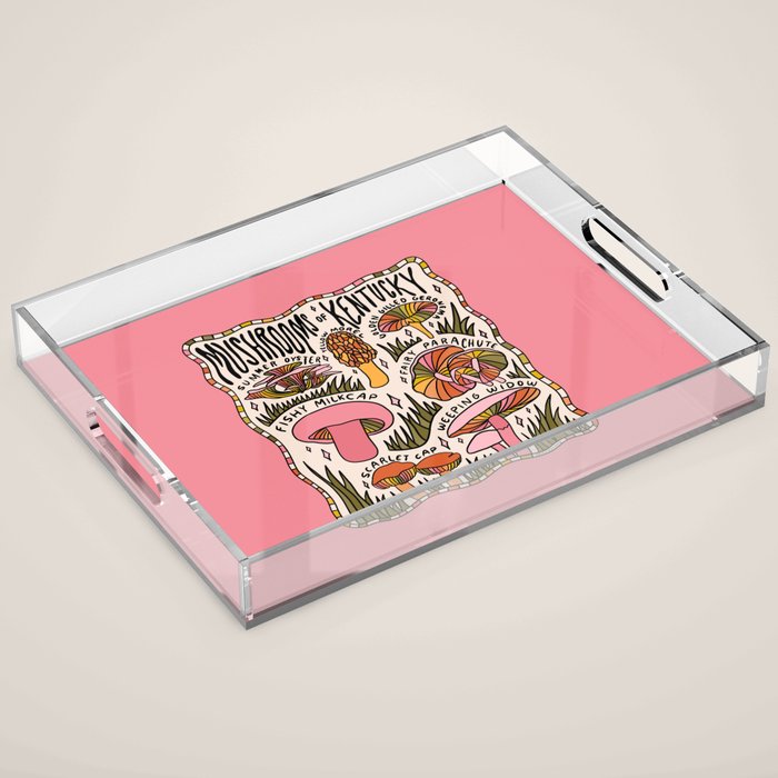 Mushrooms of Kentucky Acrylic Tray Gallery Image 1