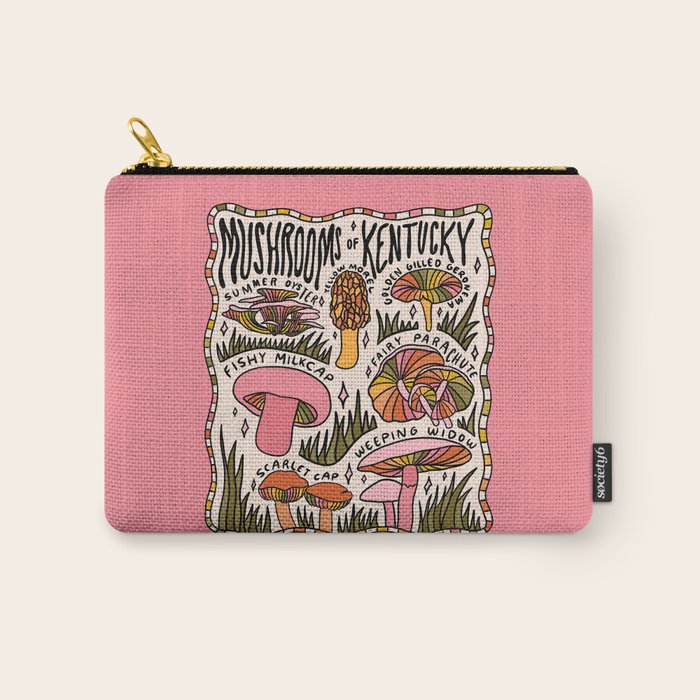 Mushrooms of Kentucky Carry All Pouch Gallery Image 1