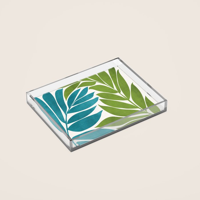 Modern Coastal Seagrass Acrylic Tray Gallery Image 2