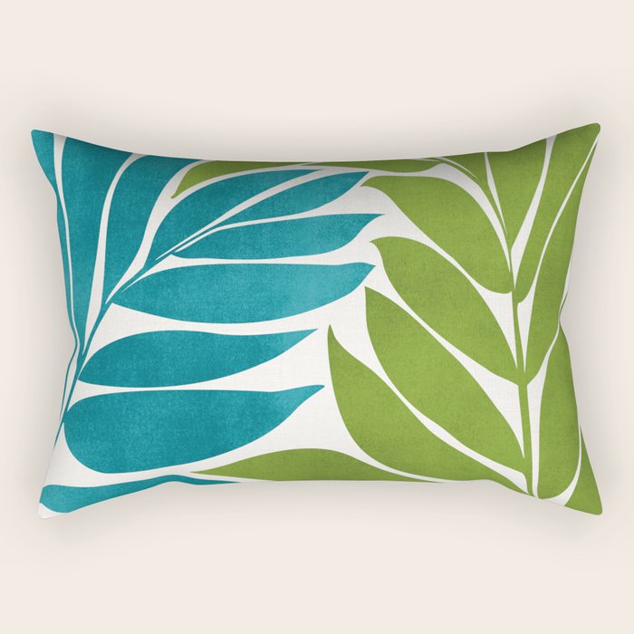 Modern Coastal Seagrass Rectangular Pillow Gallery Image 1