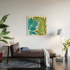 Modern Coastal Seagrass Wood Wall Art Gallery Image 2