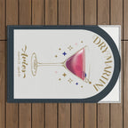 Dry Martini Cocktail Zodiac Sign Outdoor Rug Gallery Image 1