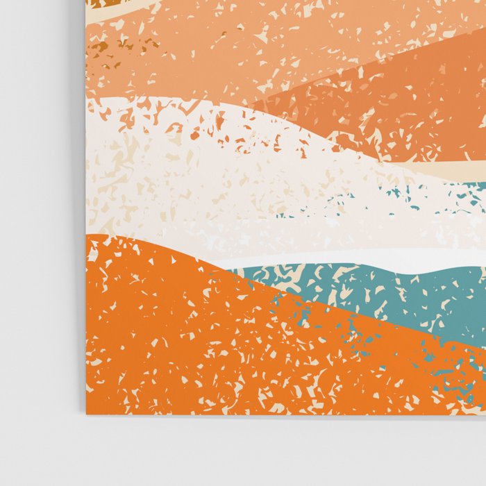 Abstract sunset mountain landscape painting art print Poster Gallery Image 3